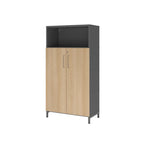 Hammerbacher Regalschrank FlexWall 4 Ordnerhöhen graphit – Produktbild 3