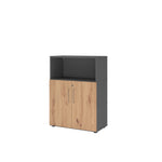 Hammerbacher Regalschrank FlexWall 3 Ordnerhöhen graphit – Produktbild 3