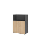 Hammerbacher Regalschrank FlexWall 3 Ordnerhöhen graphit – Produktbild 2