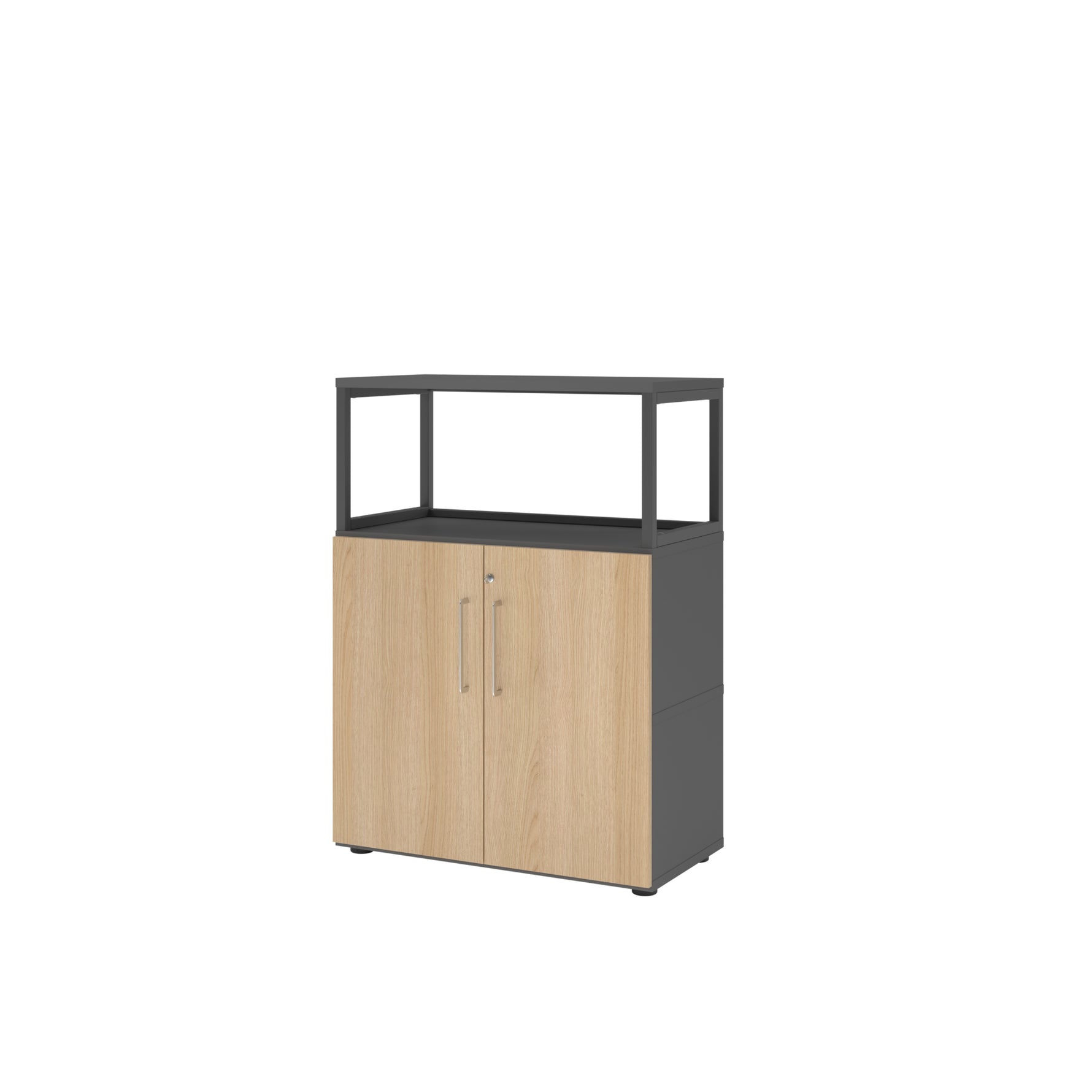 Hammerbacher Regalschrank FlexWall 3 Ordnerhöhen graphit – Produktbild 2