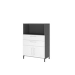Hammerbacher Regalschrank FlexWall 3 Ordnerhöhen graphit