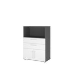 Hammerbacher Regalschrank FlexWall 3 Ordnerhöhen graphit