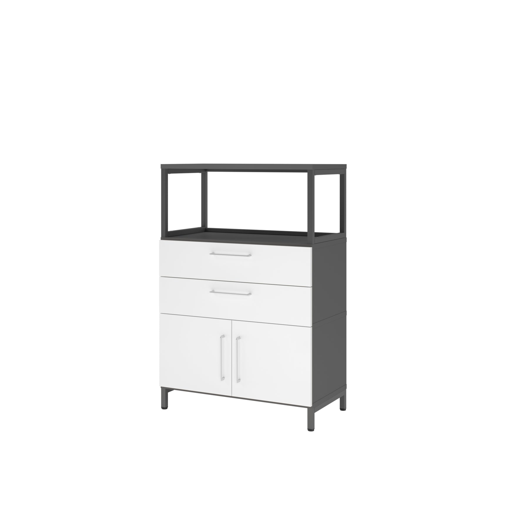 Hammerbacher Regalschrank FlexWall 3 Ordnerhöhen graphit