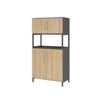 Hammerbacher Regalschrank FlexWall 4 Ordnerhöhen graphit – Produktbild 2