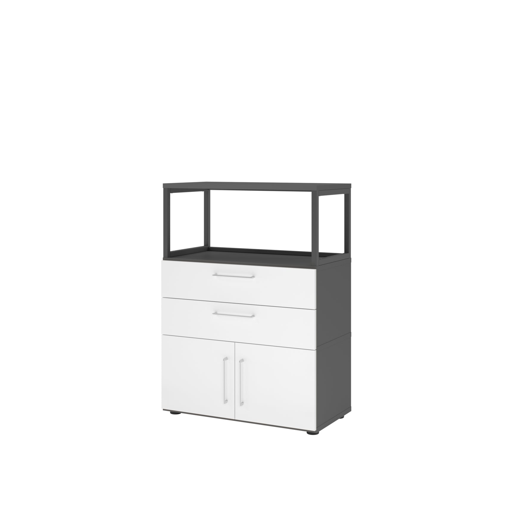 Hammerbacher Regalschrank FlexWall 3 Ordnerhöhen graphit