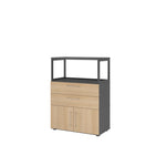 Hammerbacher Regalschrank FlexWall 3 Ordnerhöhen graphit – Produktbild 2