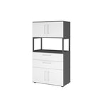 Hammerbacher Regalschrank FlexWall 4 Ordnerhöhen graphit – Produktbild 2