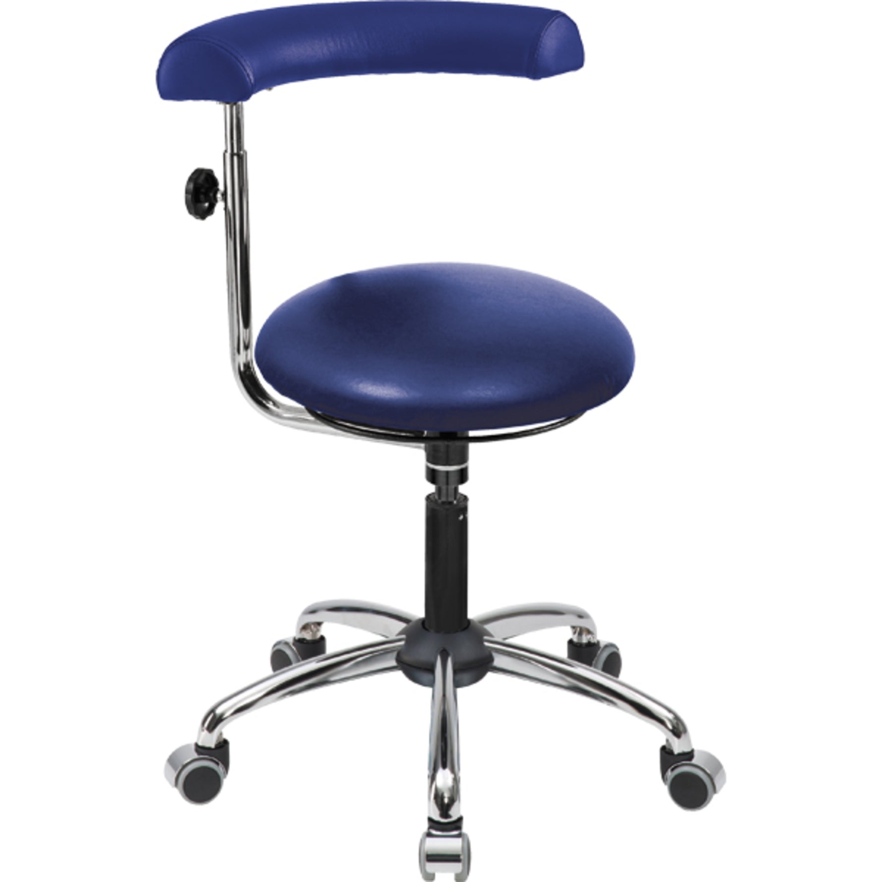 meychair Sitzhocker A20 mit Rollen ca. 37-45 cm blau
