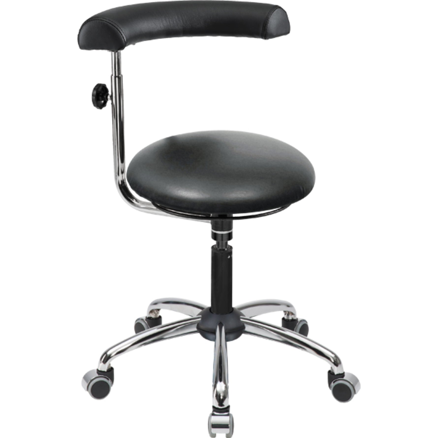 meychair Sitzhocker A20 mit Rollen ca. 43-50 cm schwarz