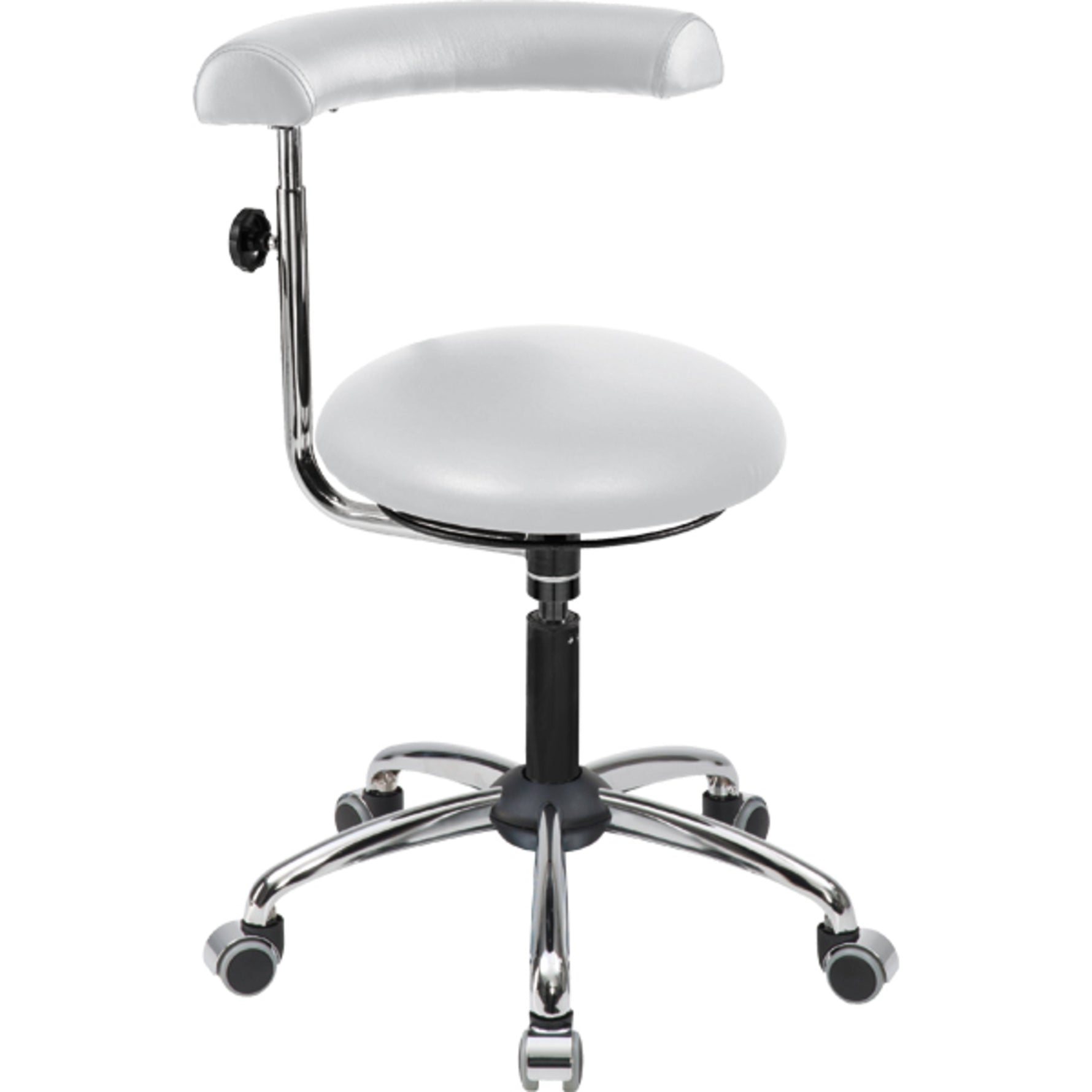 meychair Sitzhocker A20 mit Rollen ca. 48-61 cm weiß
