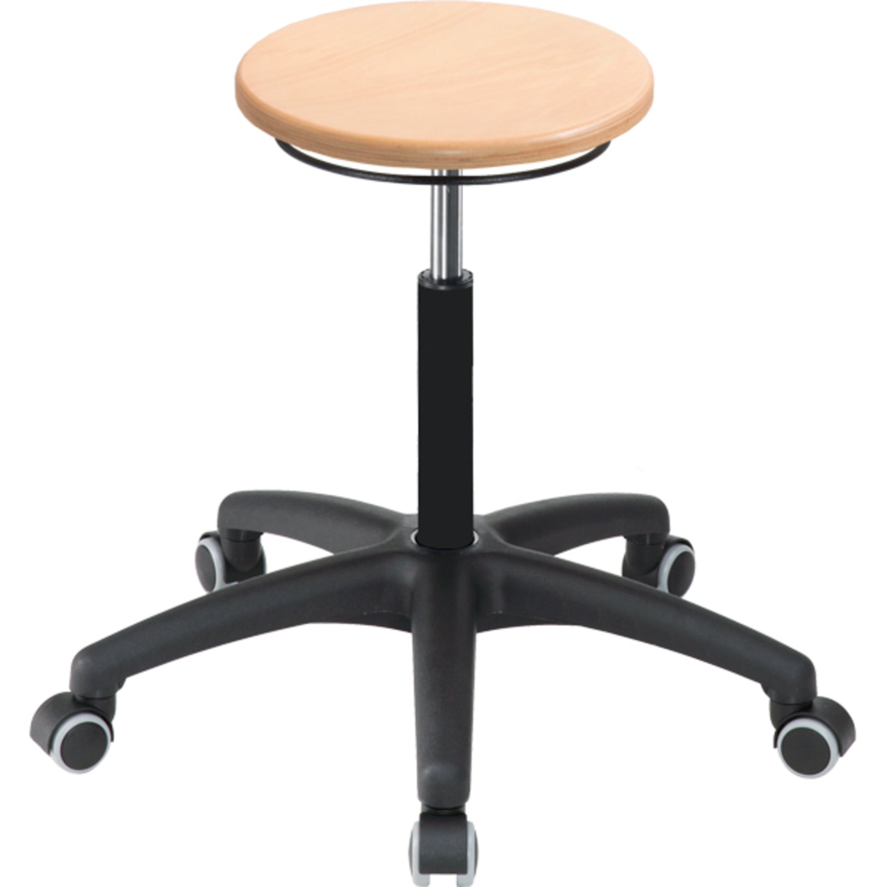 meychair Sitzhocker Assistant Basic mit Rollen Holz