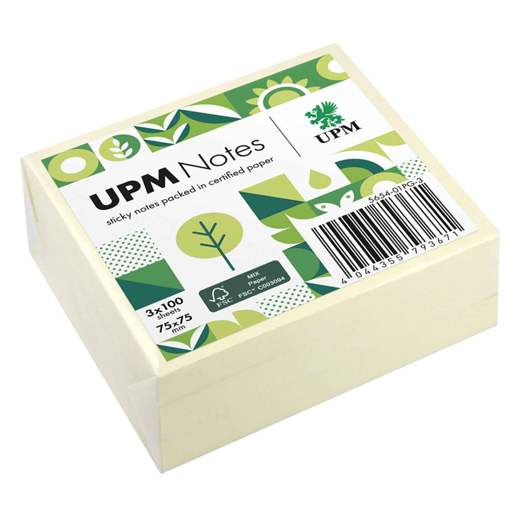 UPM Notes Haftnotiz 75 x 75 mm (B x H) 100 Bl./Block