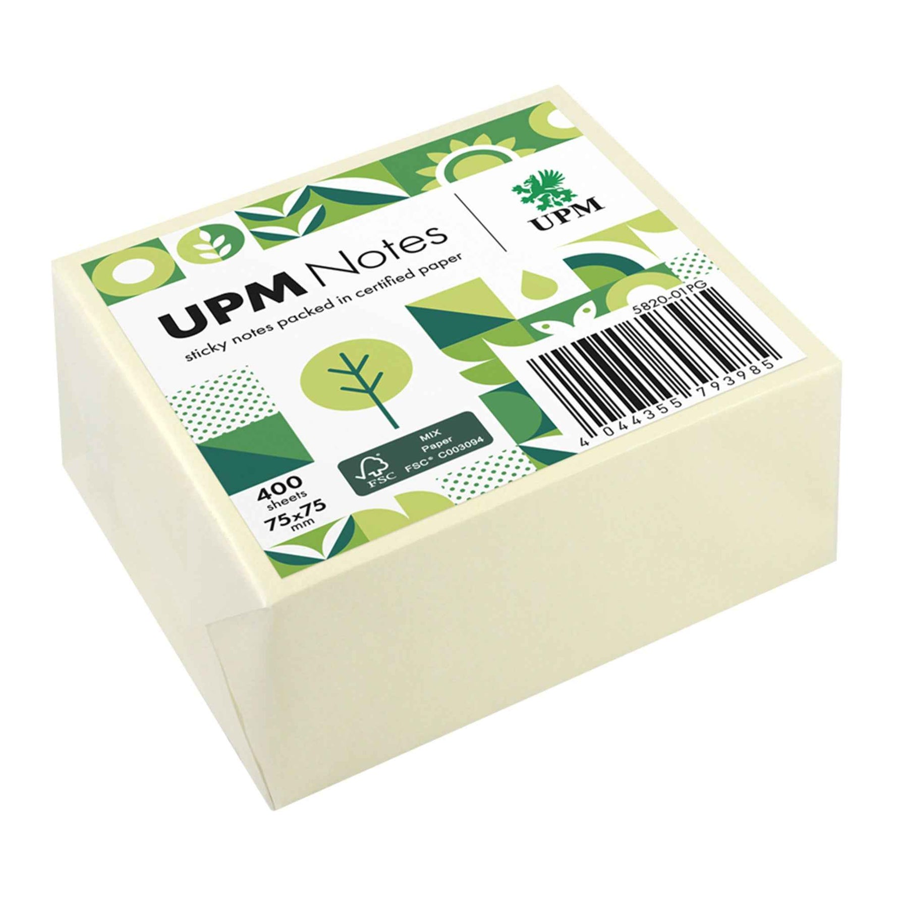 UPM Notes Haftnotiz 75 x 75 mm (B x H) 400 Bl.