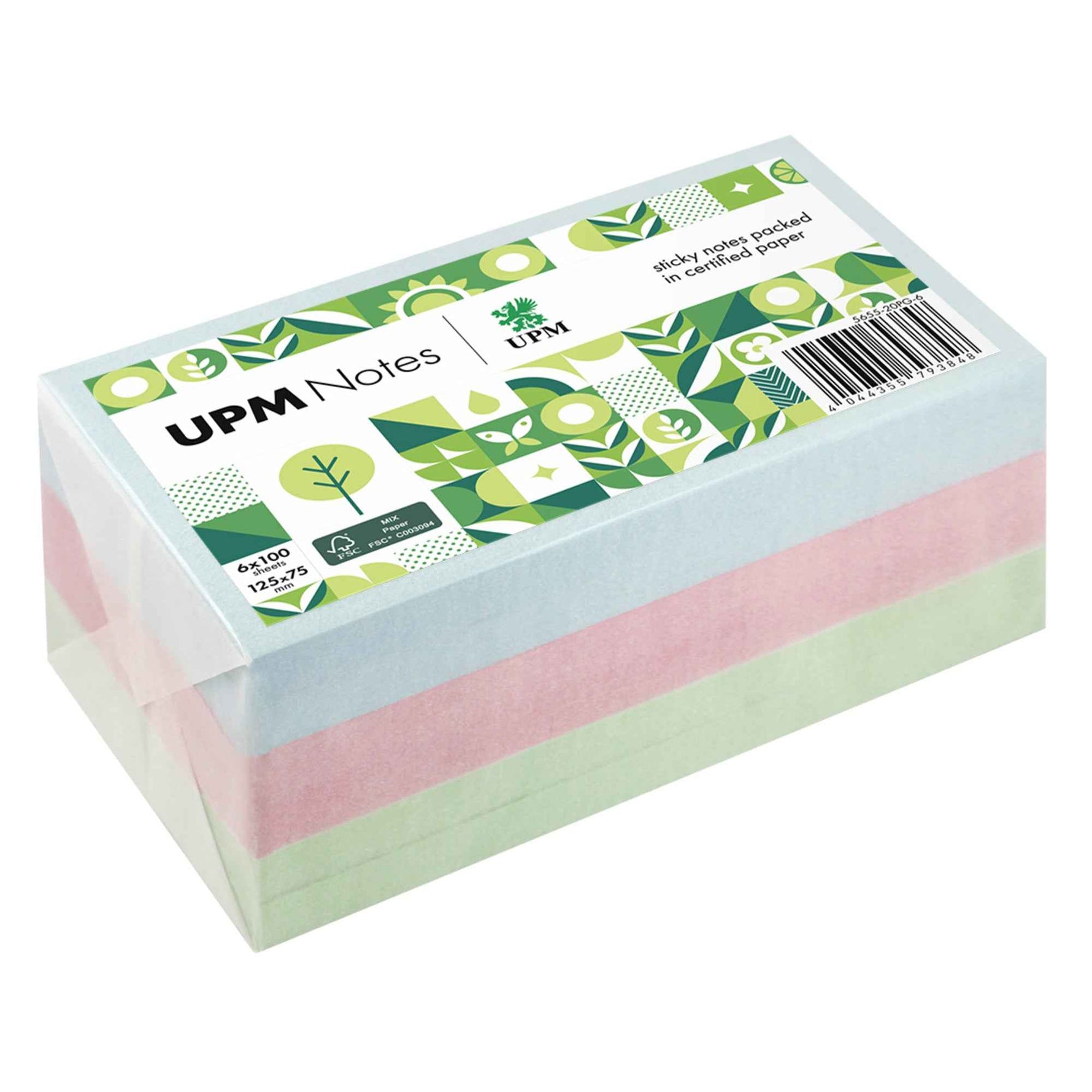 UPM Notes Haftnotiz Pastell 125 x 75 mm (B x H) 100 Bl./Block