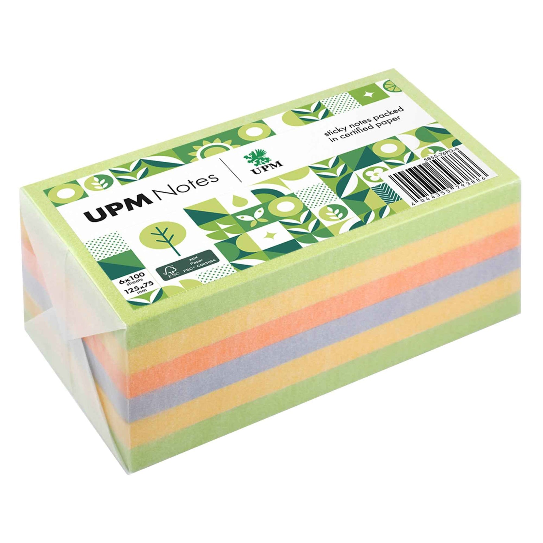 UPM Notes Haftnotiz Spring 125 x 75 mm (B x H) 100 Bl./Pack.