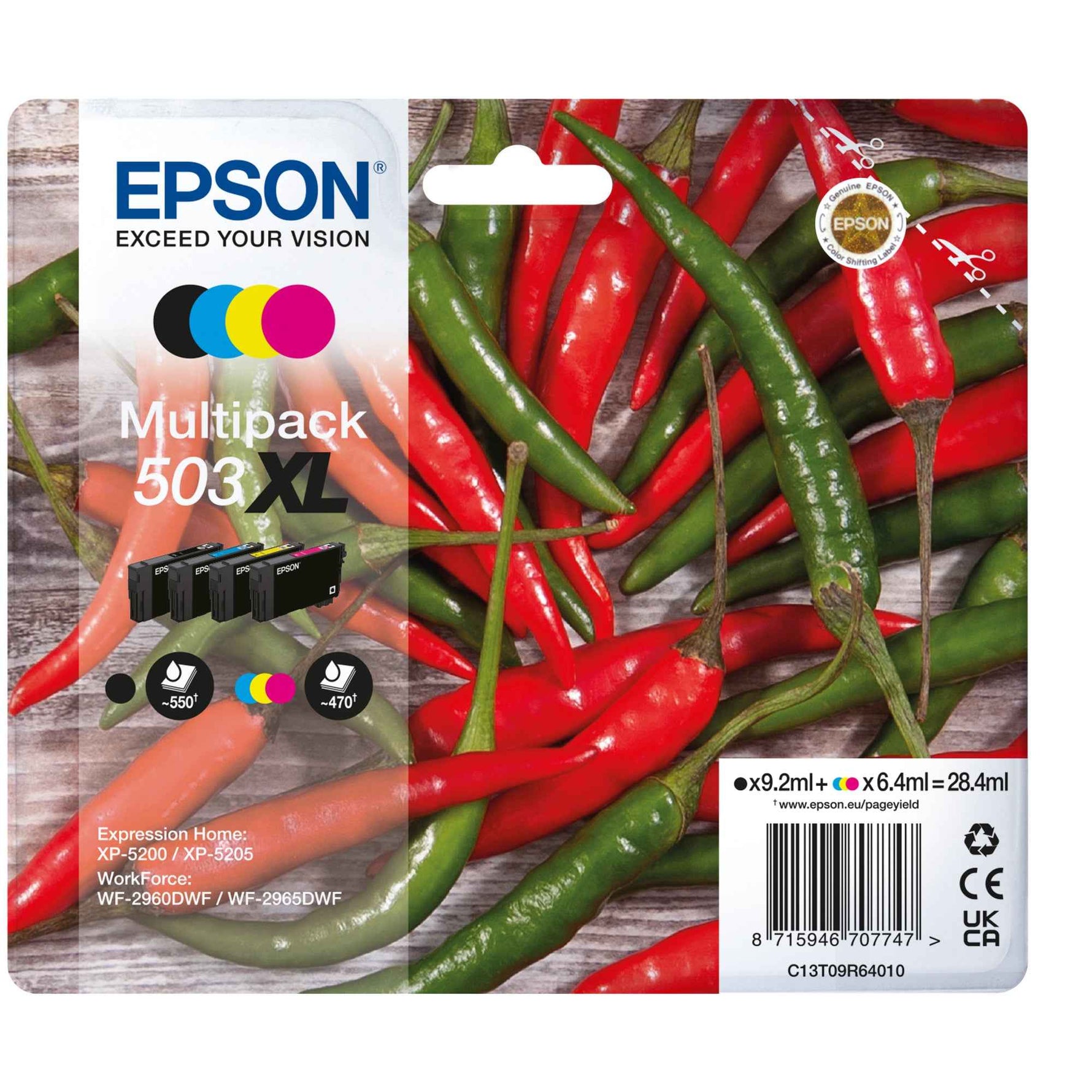 Epson Tintenpatrone 503XL schwarz, cyan, magenta, gelb