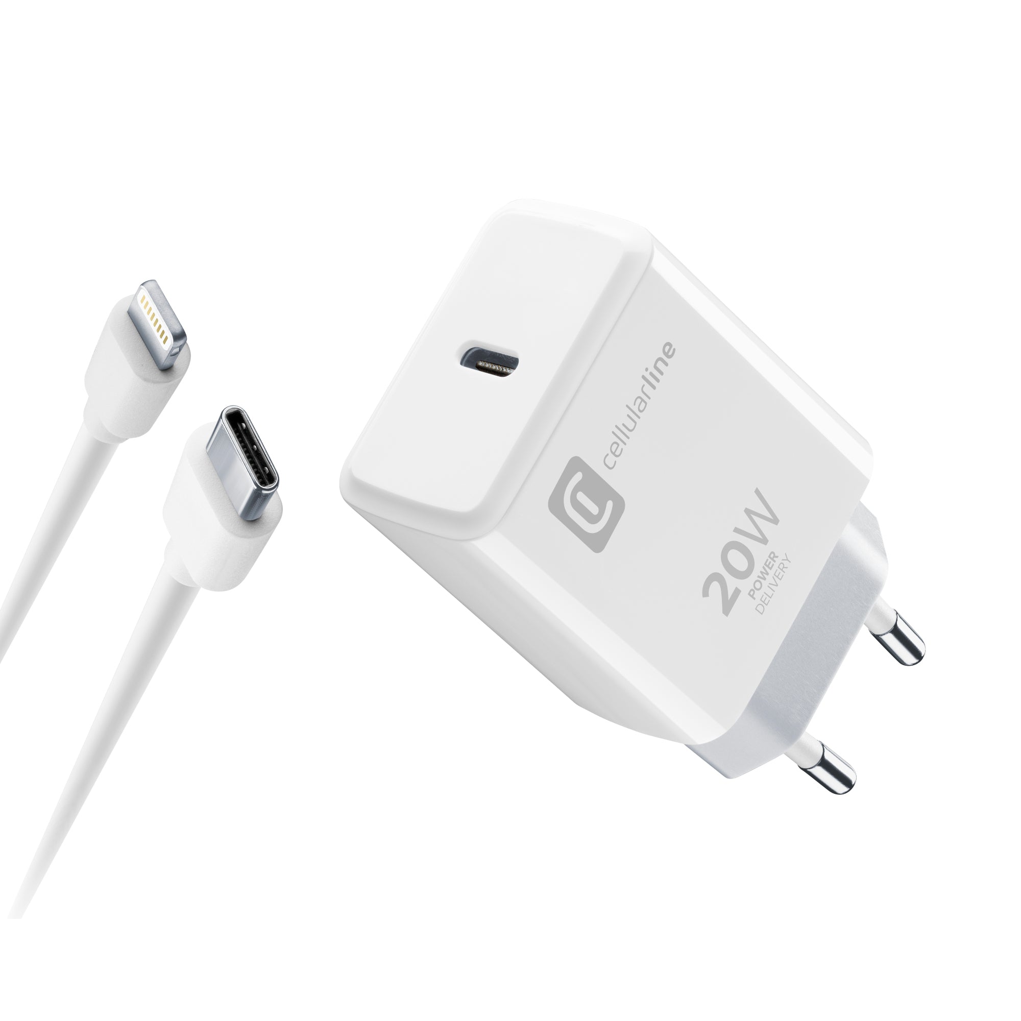 cellularline Ladegerät Kommunikationstechnik USB-C CHARGER KIT 20W 20 W - Wiepa Bürofachpartner