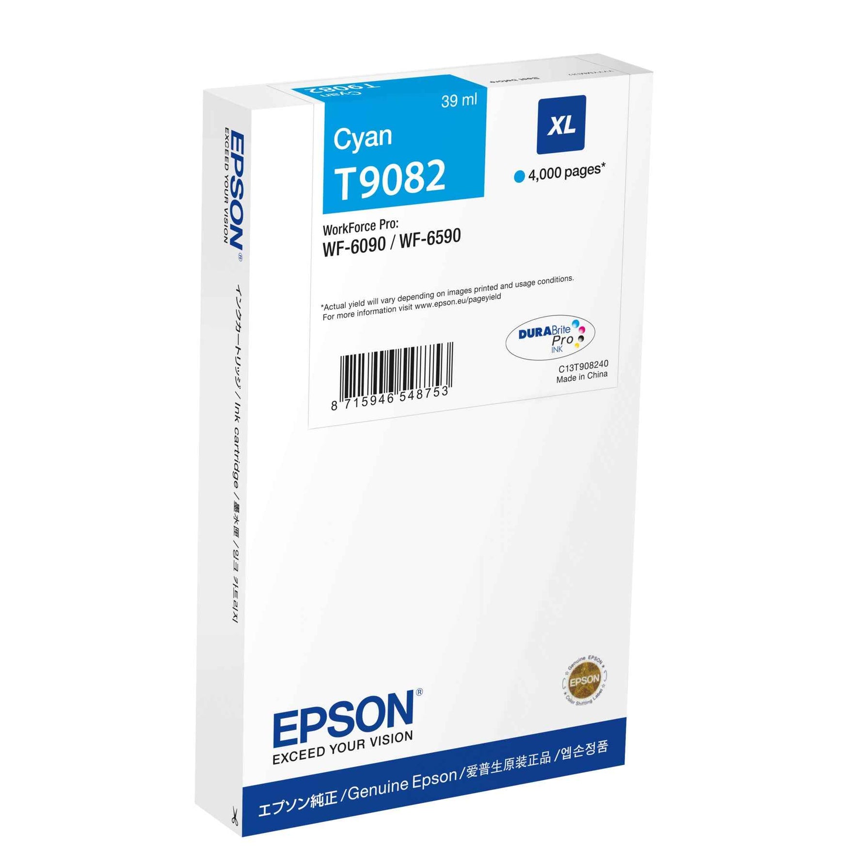 Epson Tintenpatrone T9082 cyan
