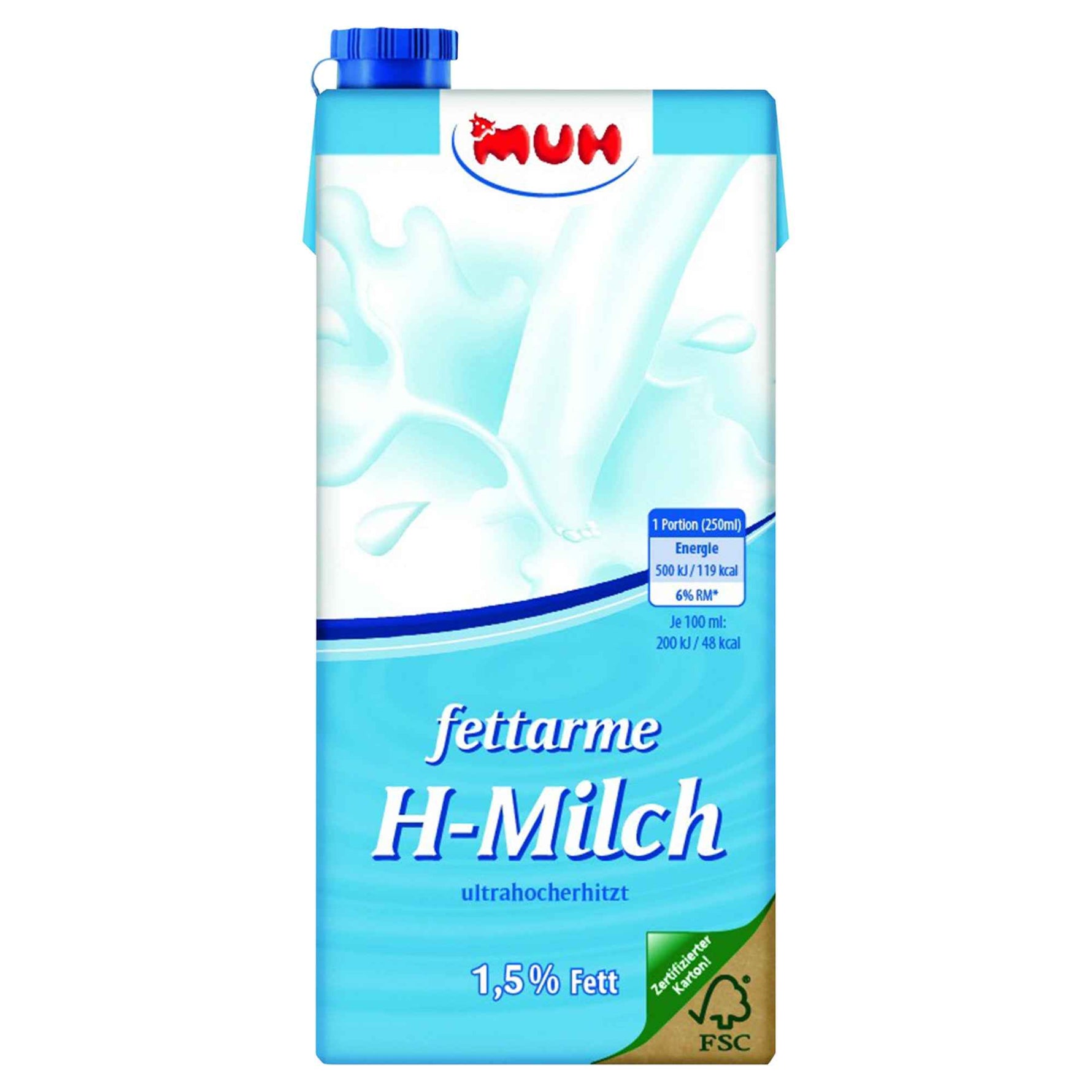 MUH® H-Milch – haltbar, frisch und vielseitig mit 1,5 & oder 3,5 % Fettgehalt