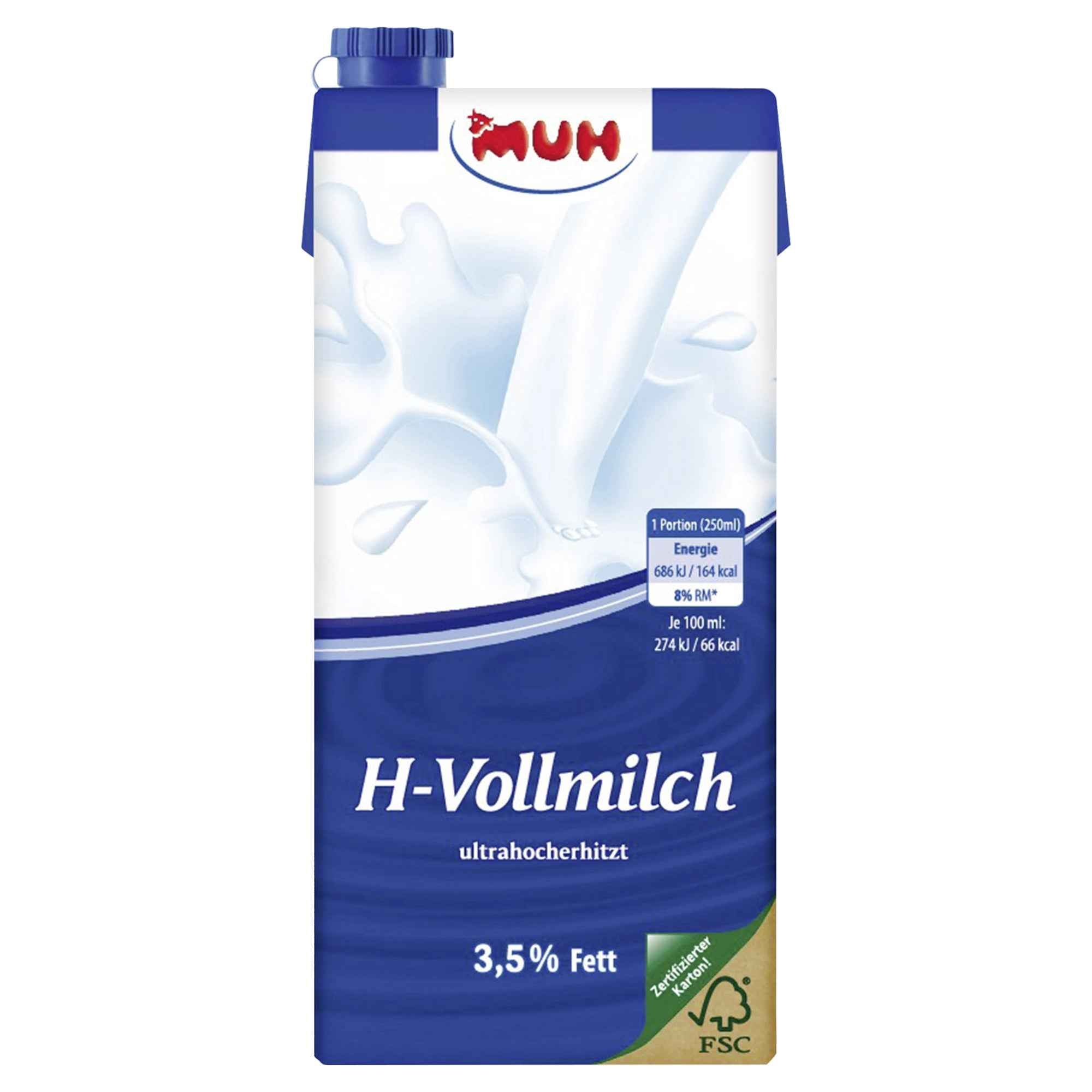 MUH® H-Milch – haltbar, frisch und vielseitig mit 1,5 & oder 3,5 % Fettgehalt