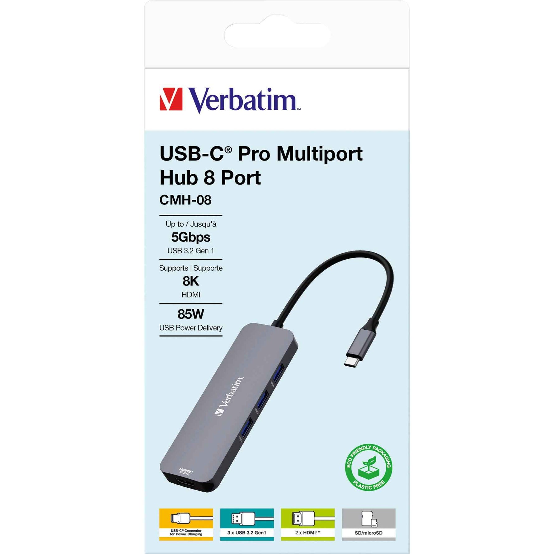 Verbatim USB-Hub CMH-08 85 W