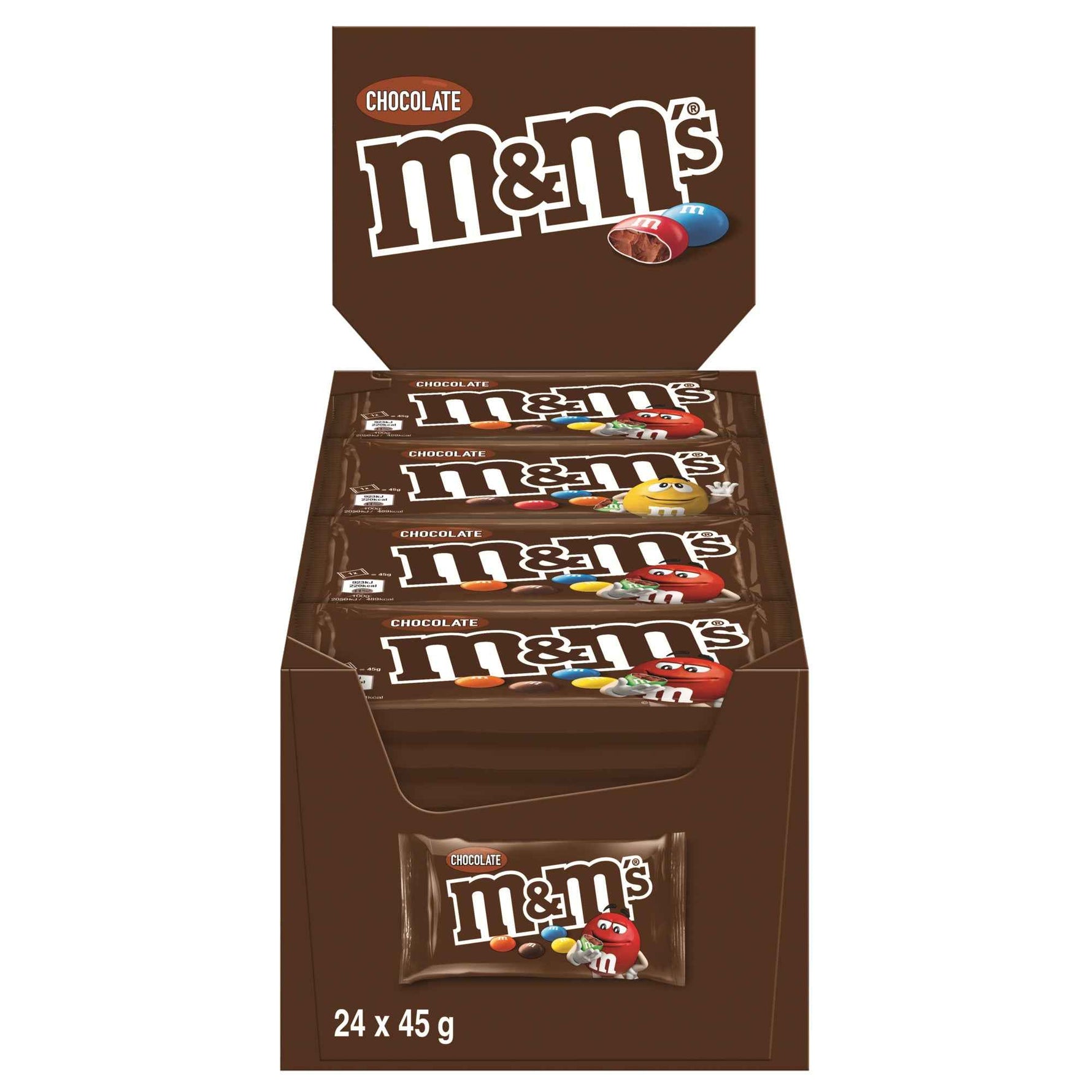 M&M'S® Schokolade 24 x 45 g/Pack. Chocolate