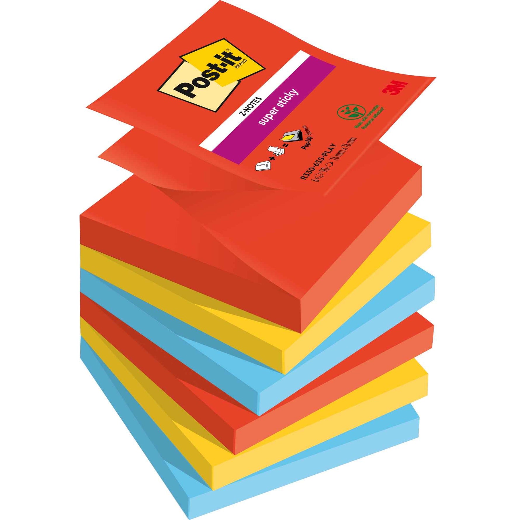 Post-it® Haftnotiz Super Sticky Z-Notes Playful Collection