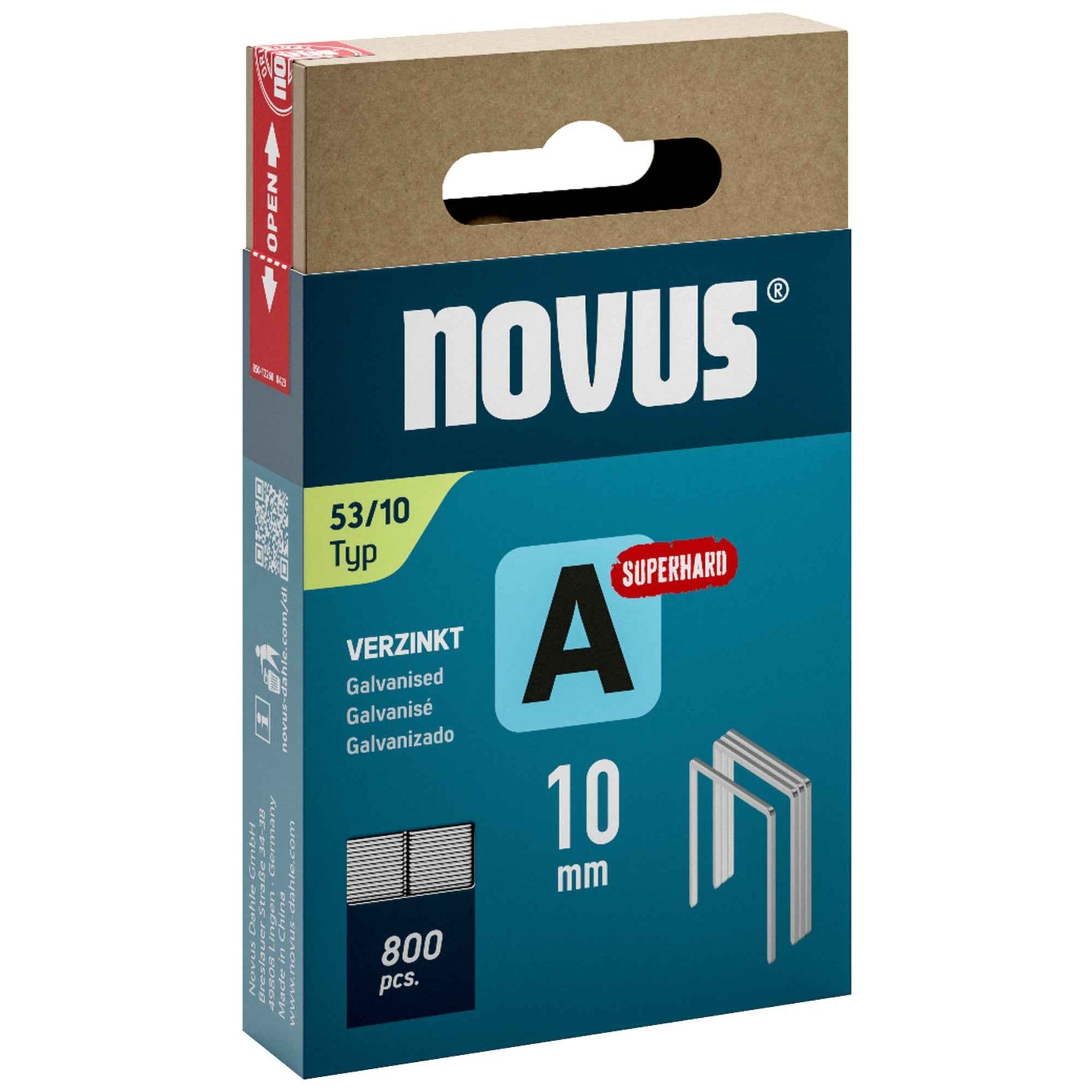 NOVUS Heftklammer A 53/10 superhart