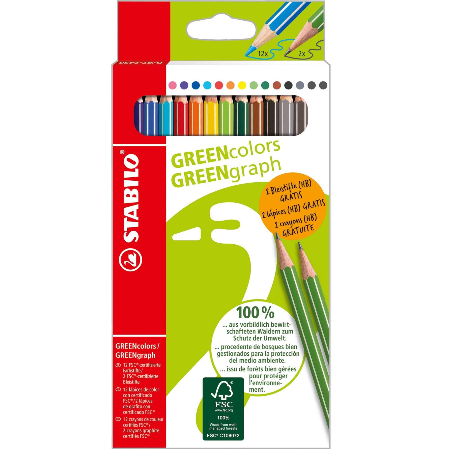 STABILO® Buntstift GREENcolors