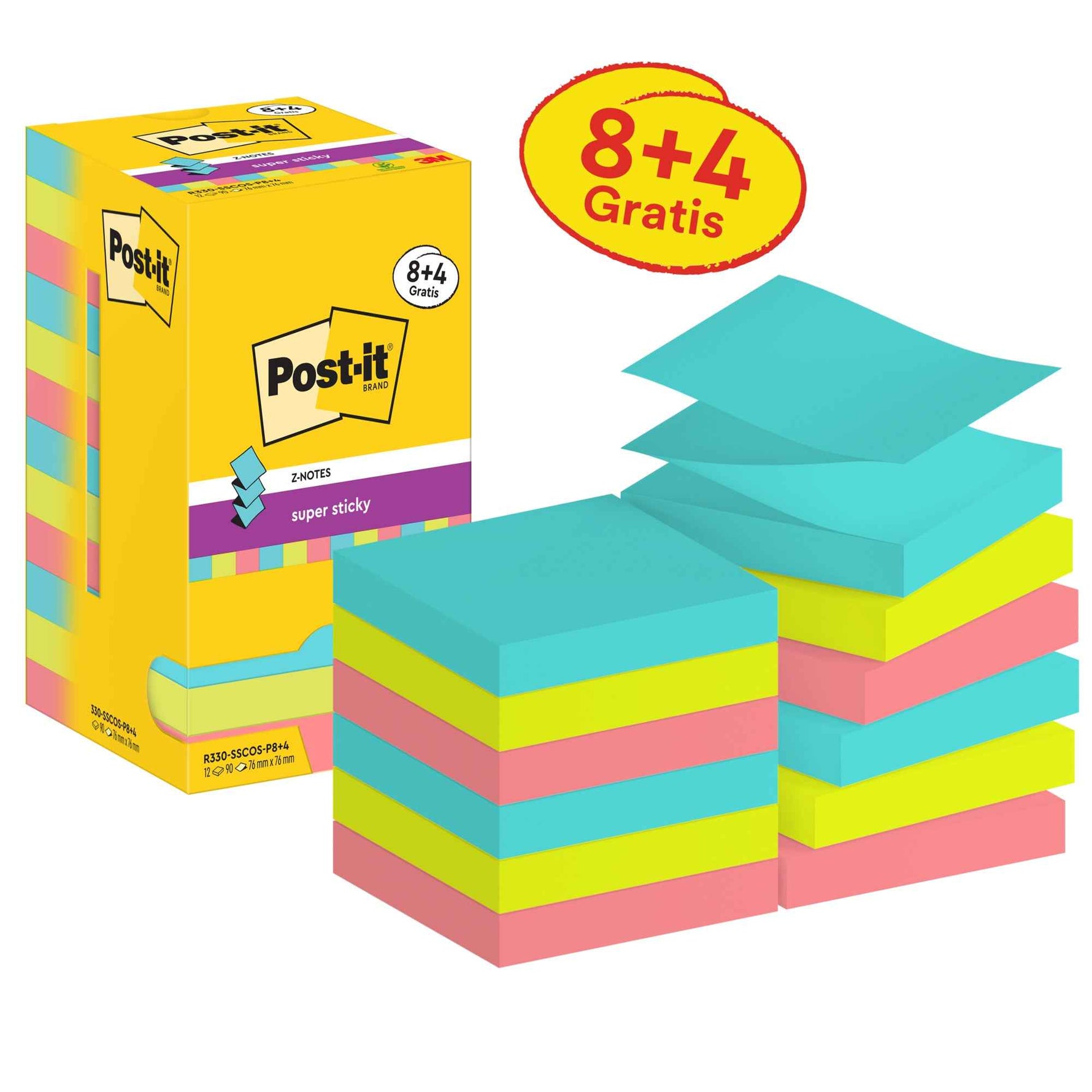 Post-it® Haftnotiz Super Sticky Z-Notes Cosmic Collection