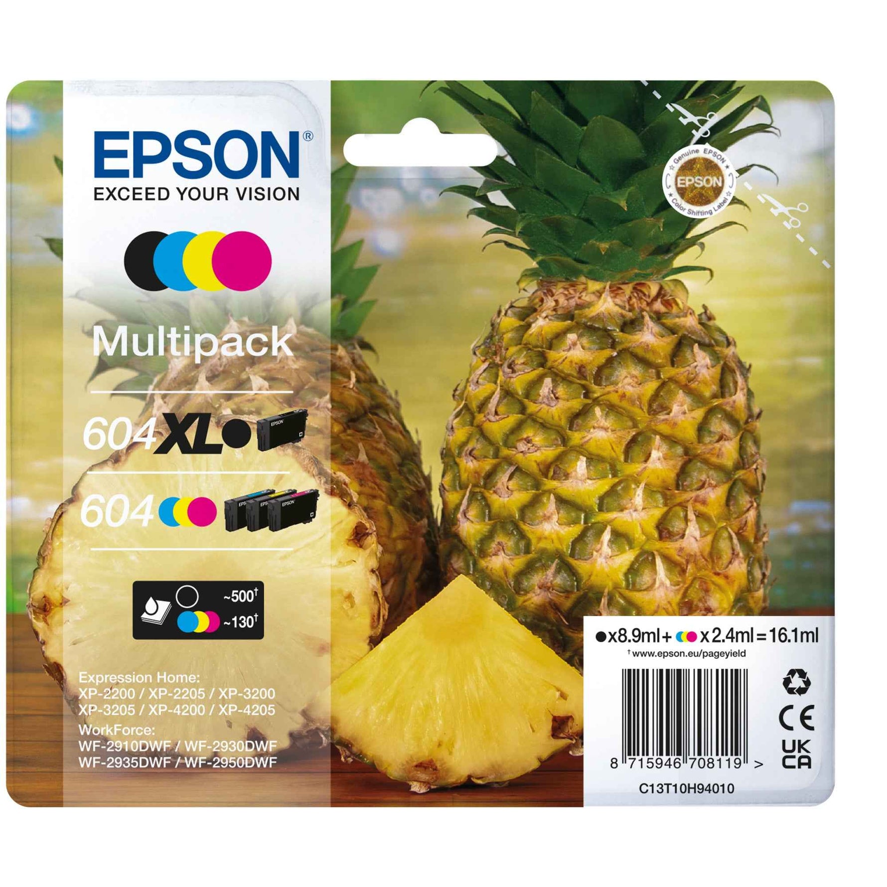 Epson Tintenpatrone 604/604XL 4 St./Pack.