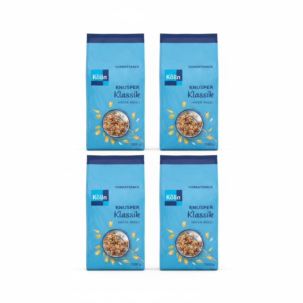 Kölln Müsli Klassik 4 x 2.000 g/Pack.
