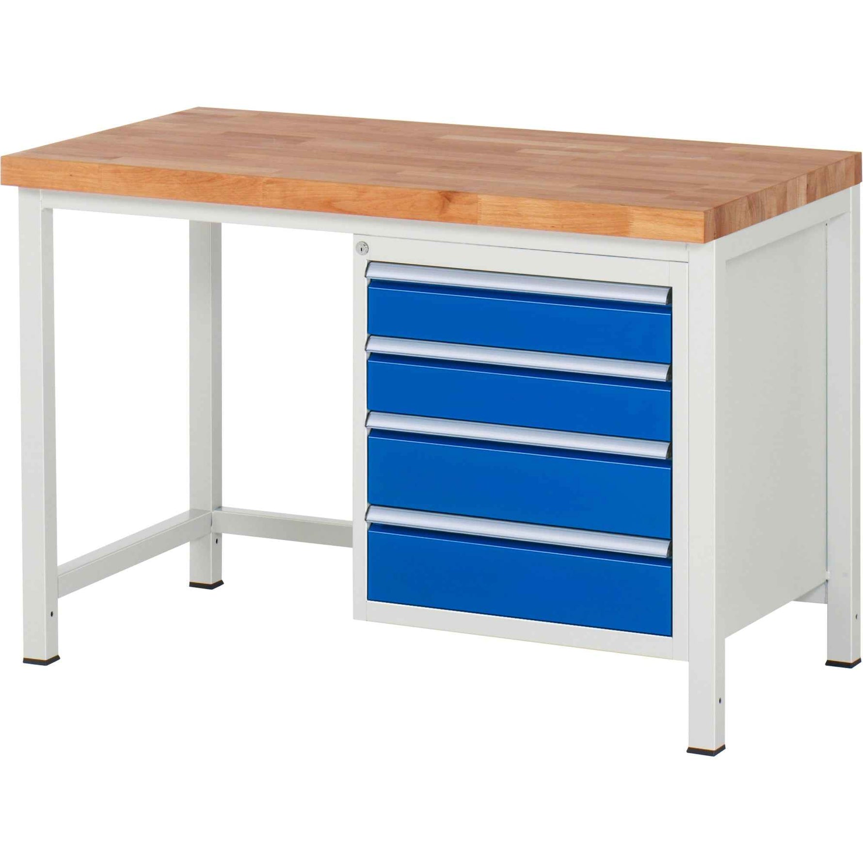 RAU Werkbank 8000 1.250 x 840-1.040 x 700 mm (B x H x T) 4 Schubladen