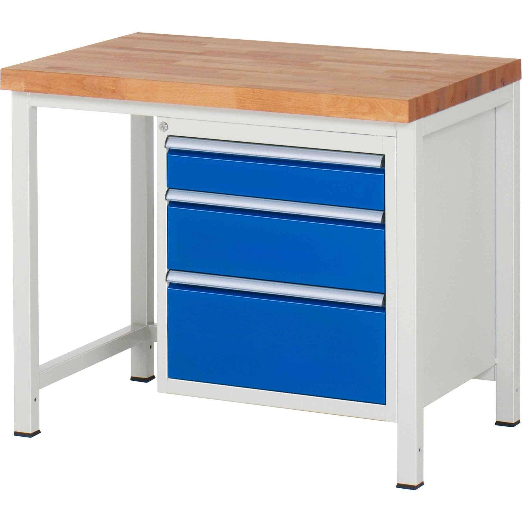 RAU Werkbank 8000 1.000 x 840-1.040 x 700 mm (B x H x T) 3 Schubladen