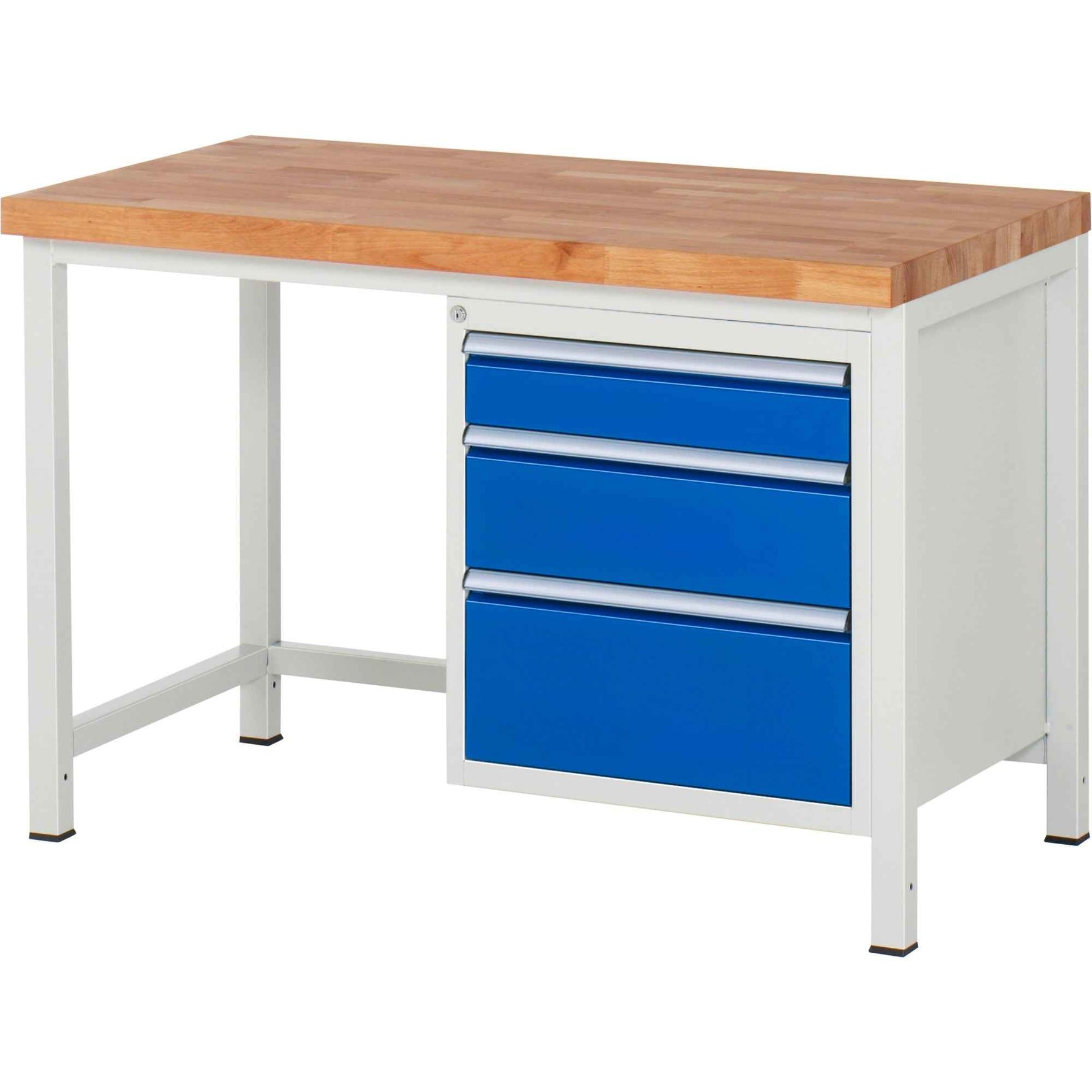RAU Werkbank 8000 1.250 x 840-1.040 x 700 mm (B x H x T) 3 Schubladen
