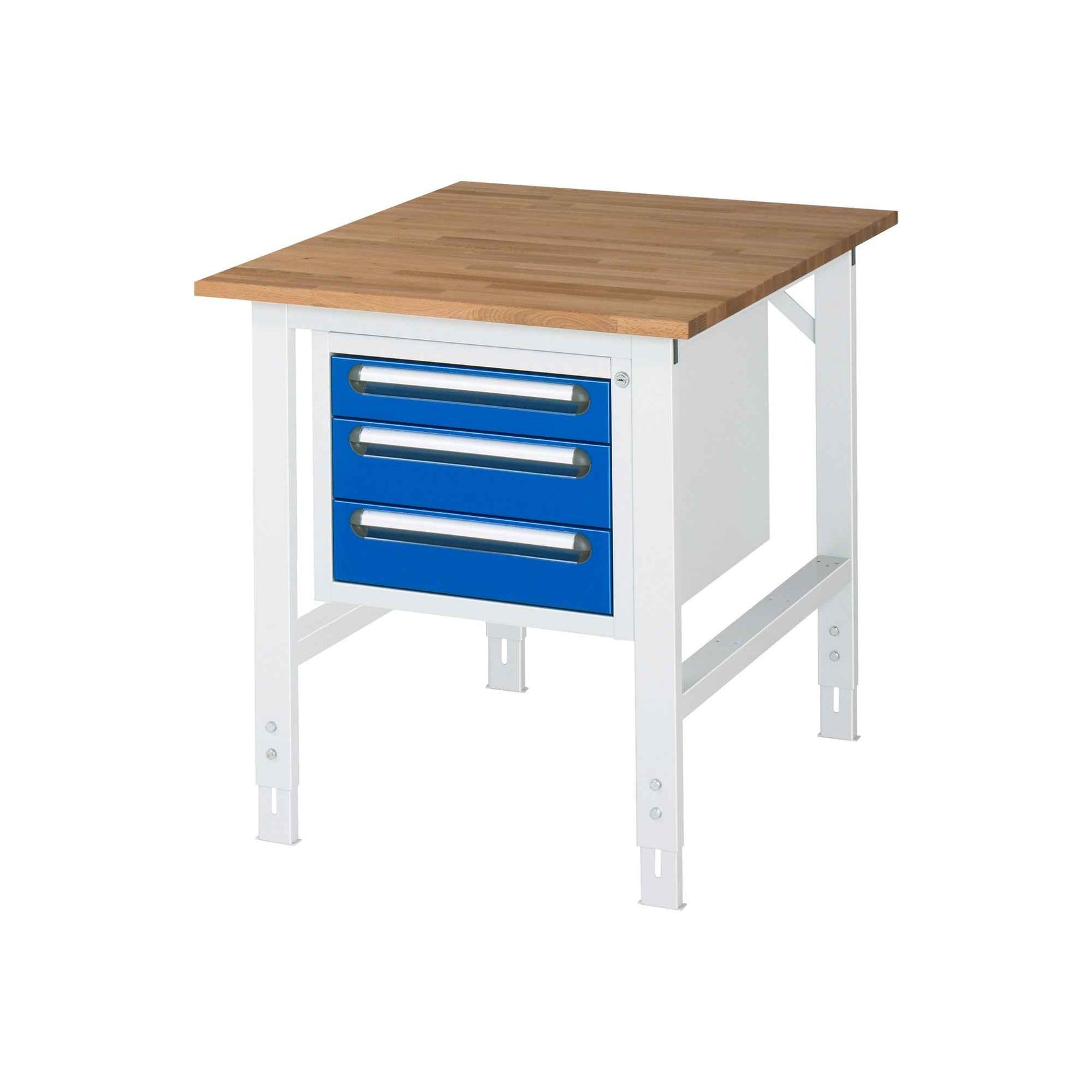 RAU Arbeitstisch Tom 750 x 760-1.080 x 1.000 mm (B x H x T) 25 mm 3 Schubladen