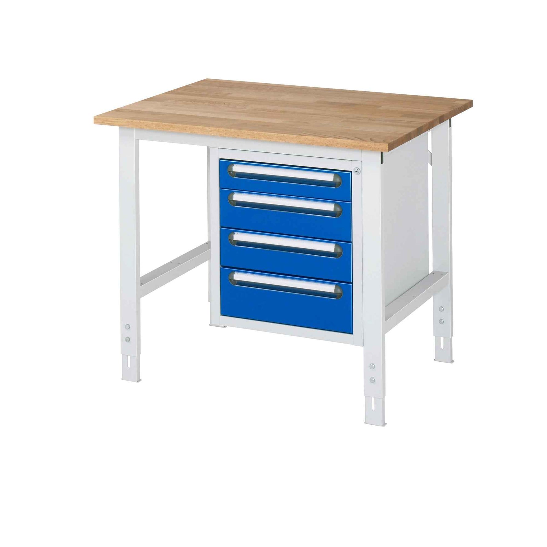 RAU Arbeitstisch Tom 1.000 x 760-1.080 x 800 mm (B x H x T) 25 mm 4 Schubladen