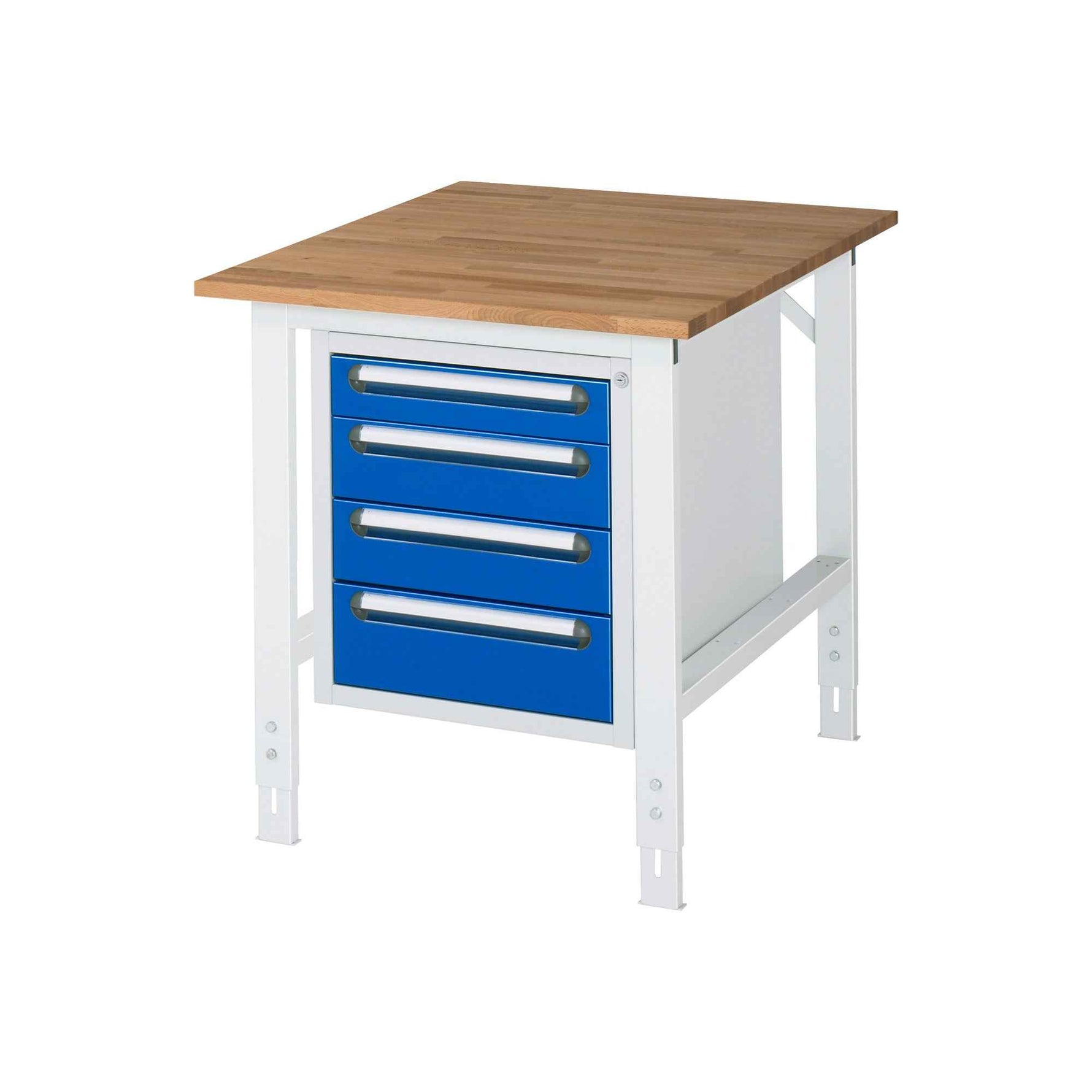 RAU Arbeitstisch Tom 750 x 760-1.080 x 1.000 mm (B x H x T) 25 mm 4 Schubladen