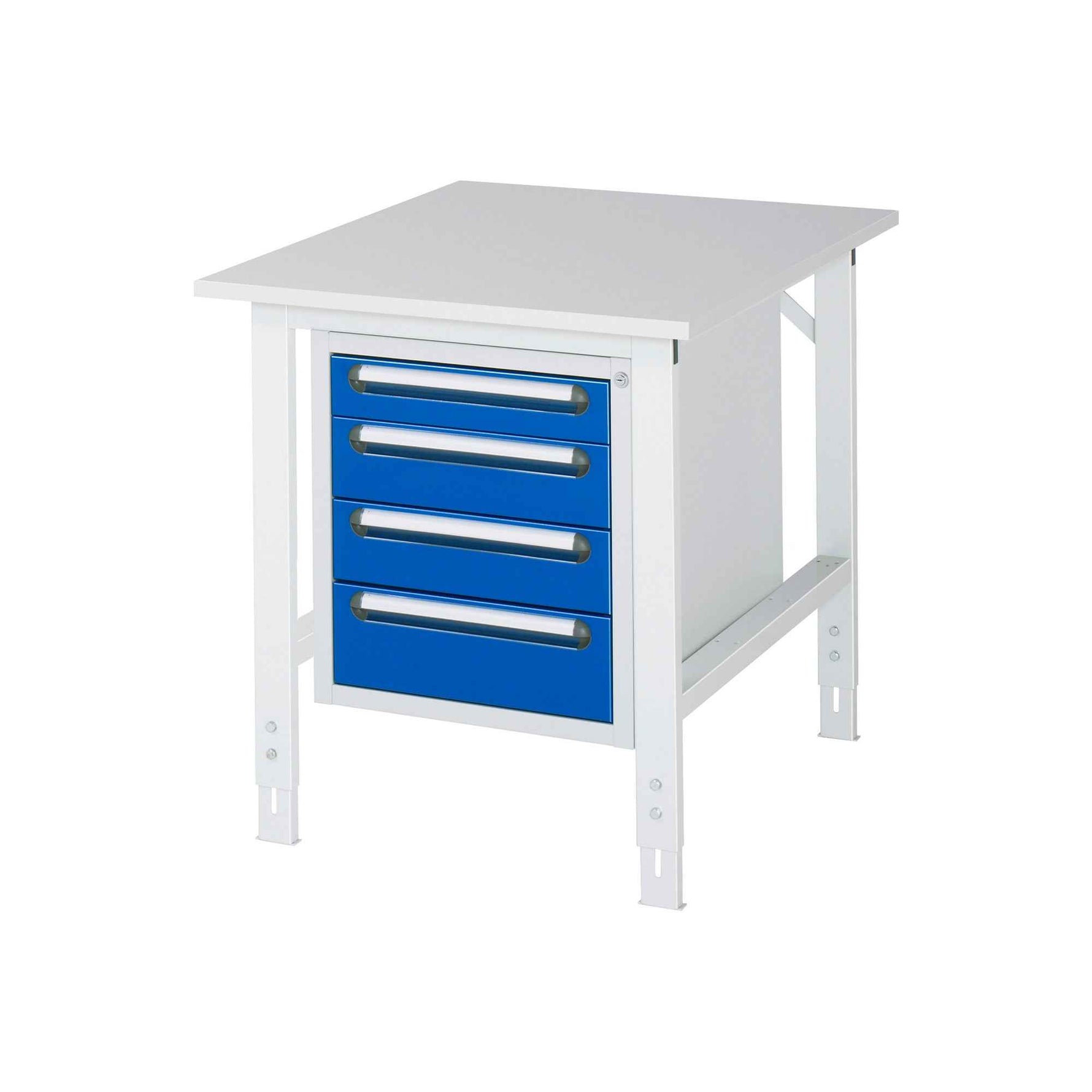 RAU Arbeitstisch Tom 750 x 760-1.080 x 1.000 mm (B x H x T) 22 mm 4 Schubladen