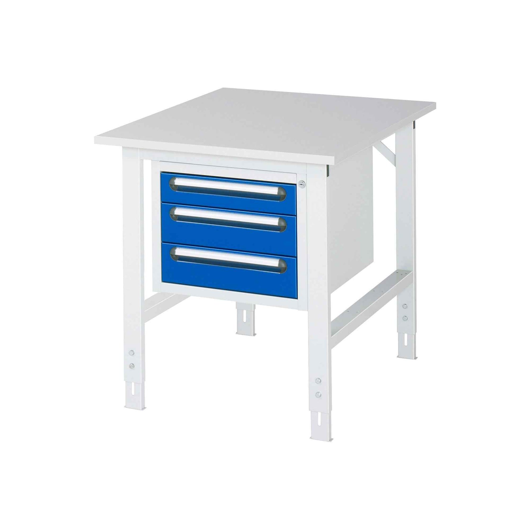 RAU Arbeitstisch Tom 750 x 760-1.080 x 1.000 mm (B x H x T) 22 mm 3 Schubladen