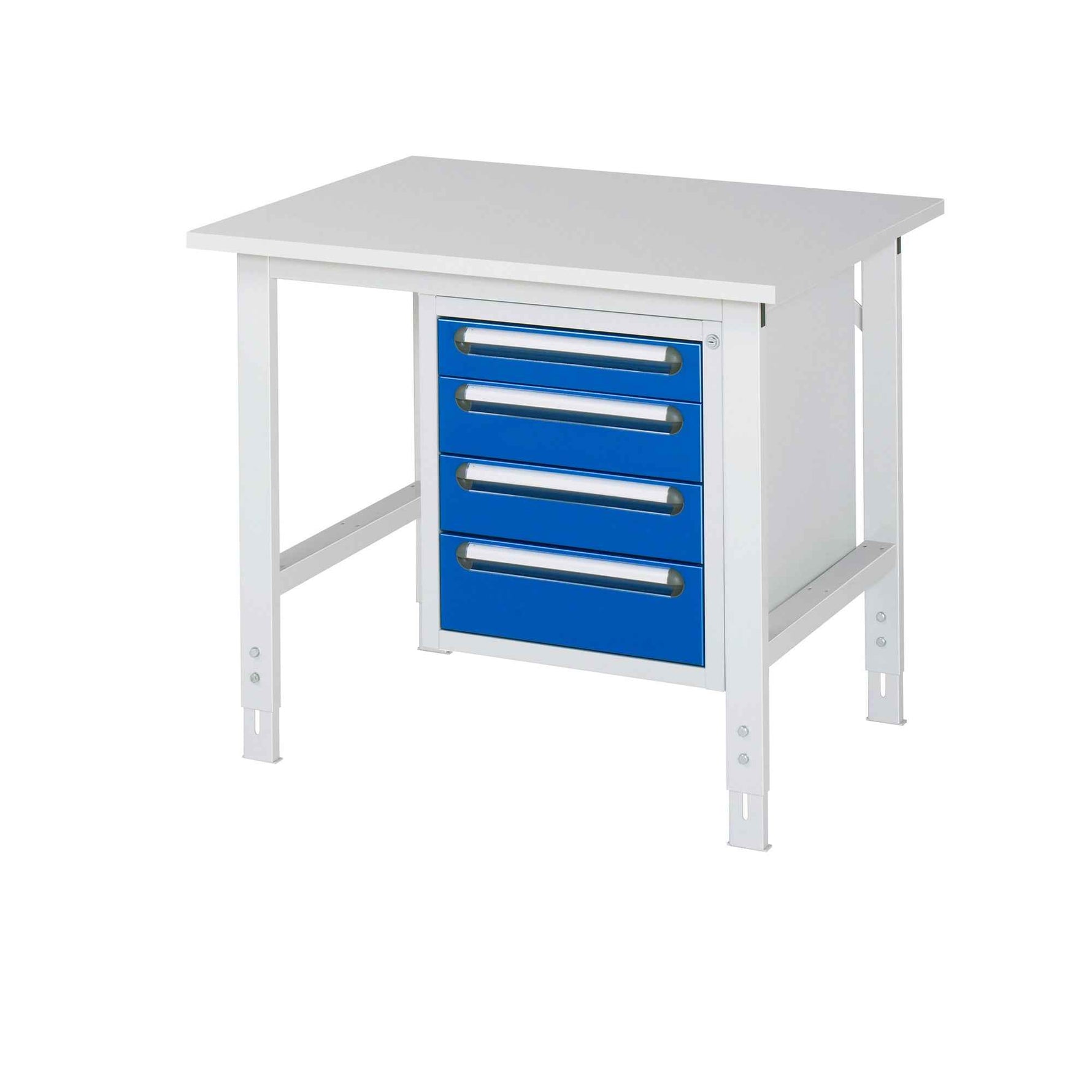 RAU Arbeitstisch Tom 1.000 x 760-1.080 x 800 mm (B x H x T) 22 mm 4 Schubladen
