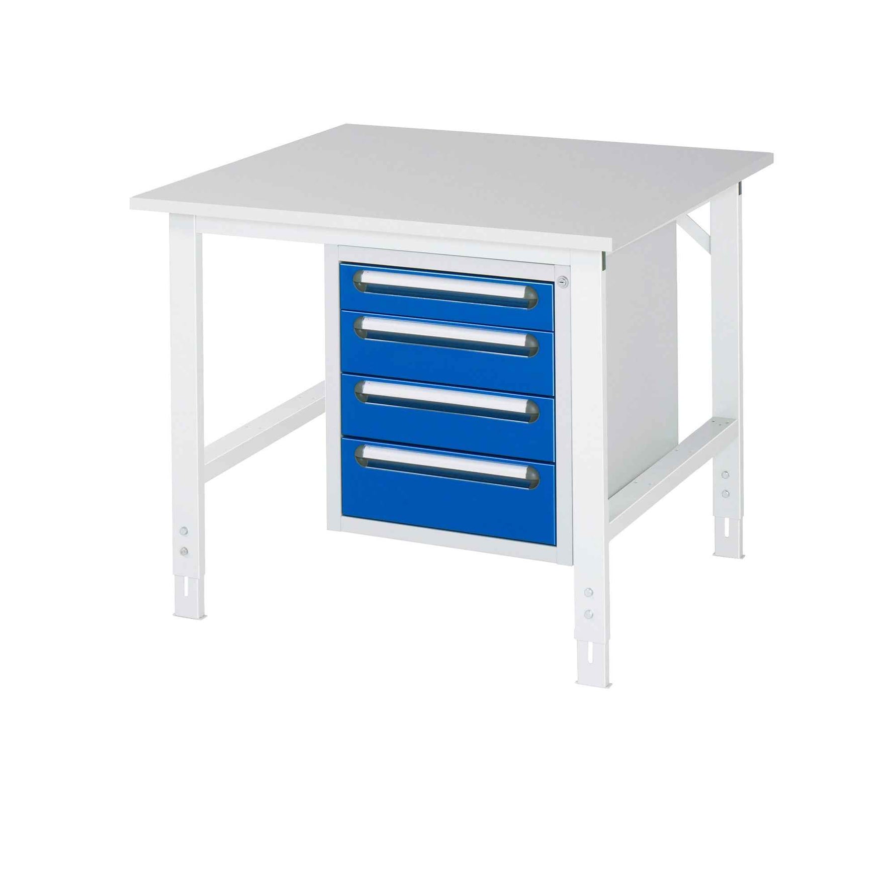 RAU Arbeitstisch Tom 1.000 x 760-1.080 x 1.000 mm (B x H x T) 22 mm 4 Schubladen