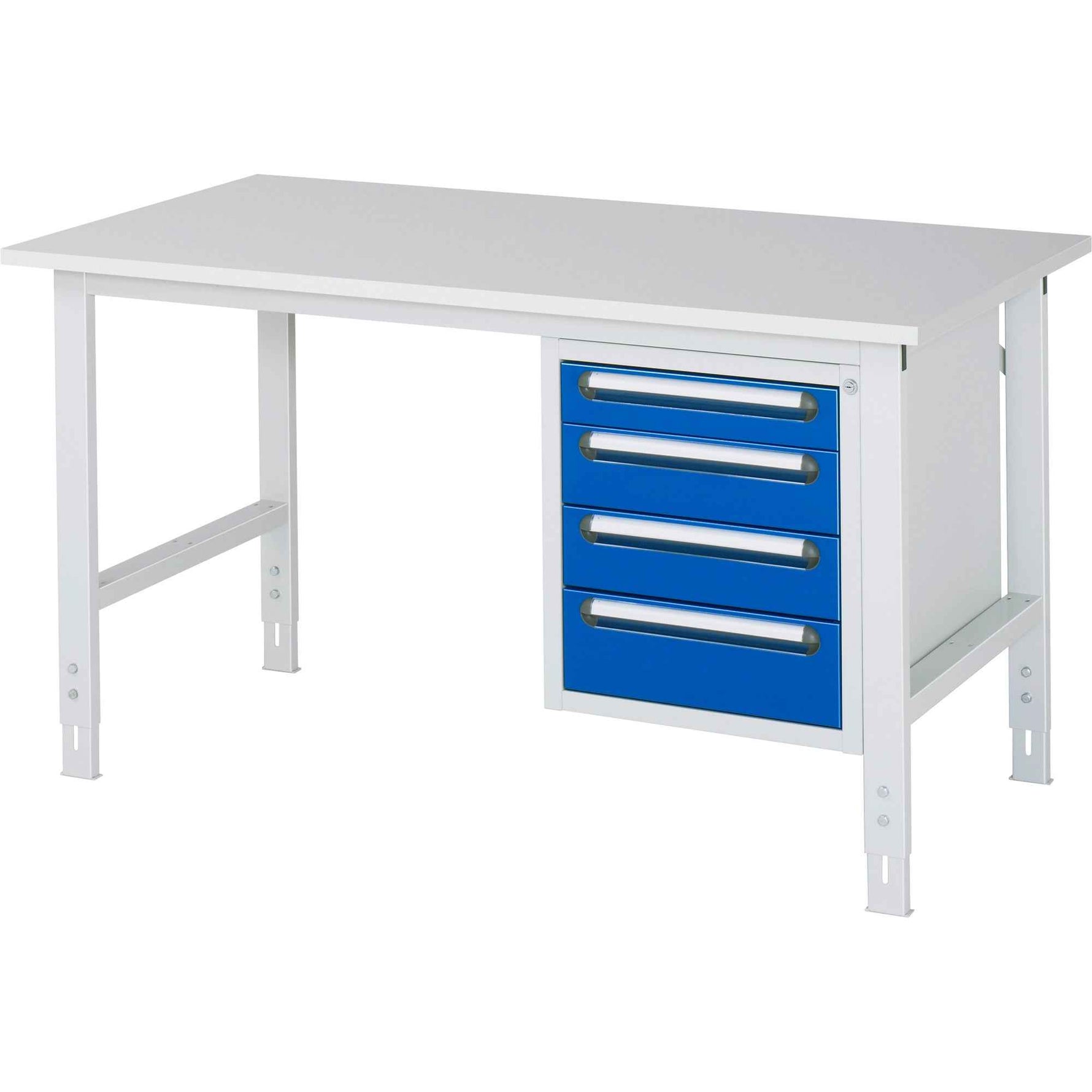 RAU Arbeitstisch Tom 1.500 x 760-1.080 x 800 mm (B x H x T) 22 mm 4 Schubladen