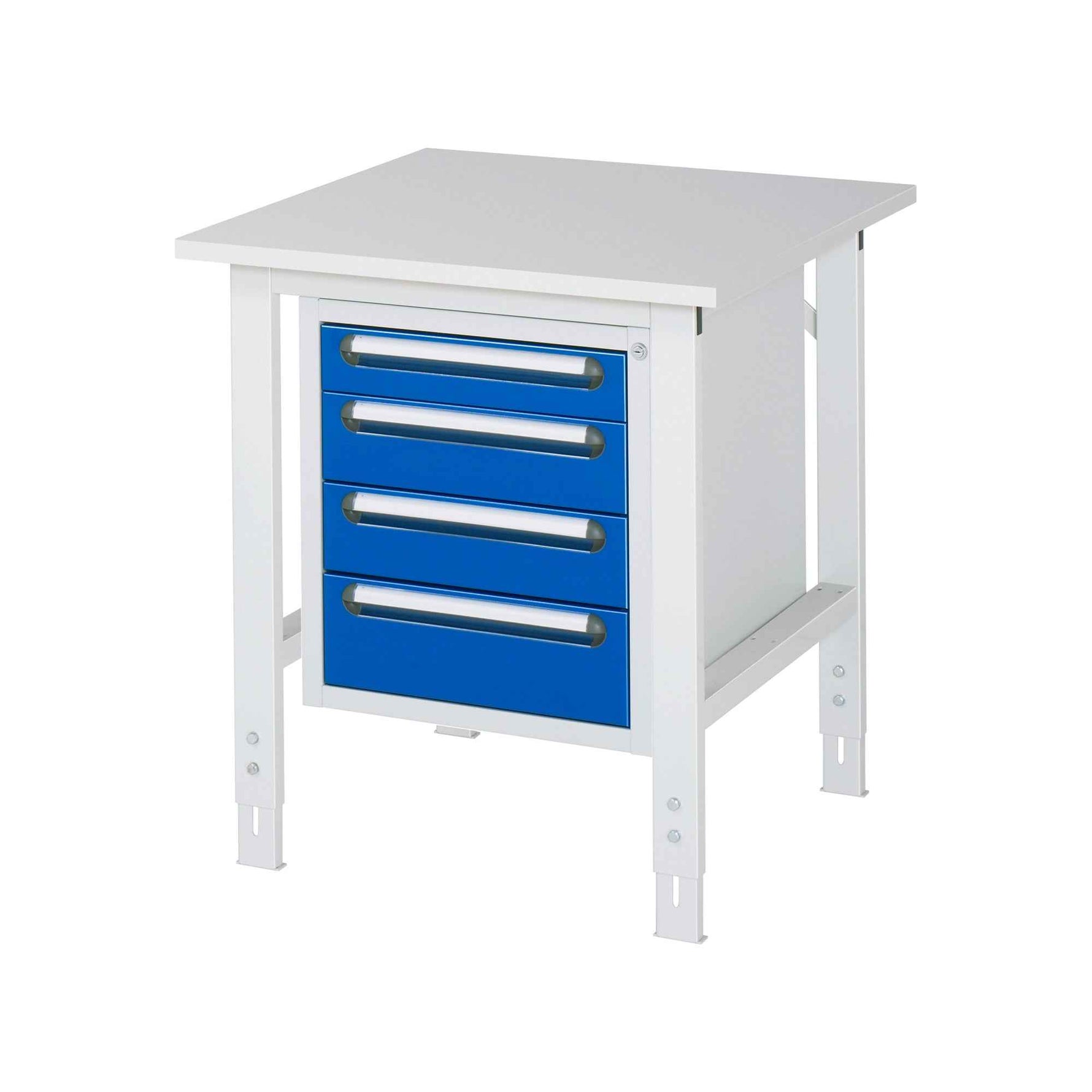 RAU Arbeitstisch Tom 750 x 760-1.080 x 800 mm (B x H x T) 22 mm 4 Schubladen