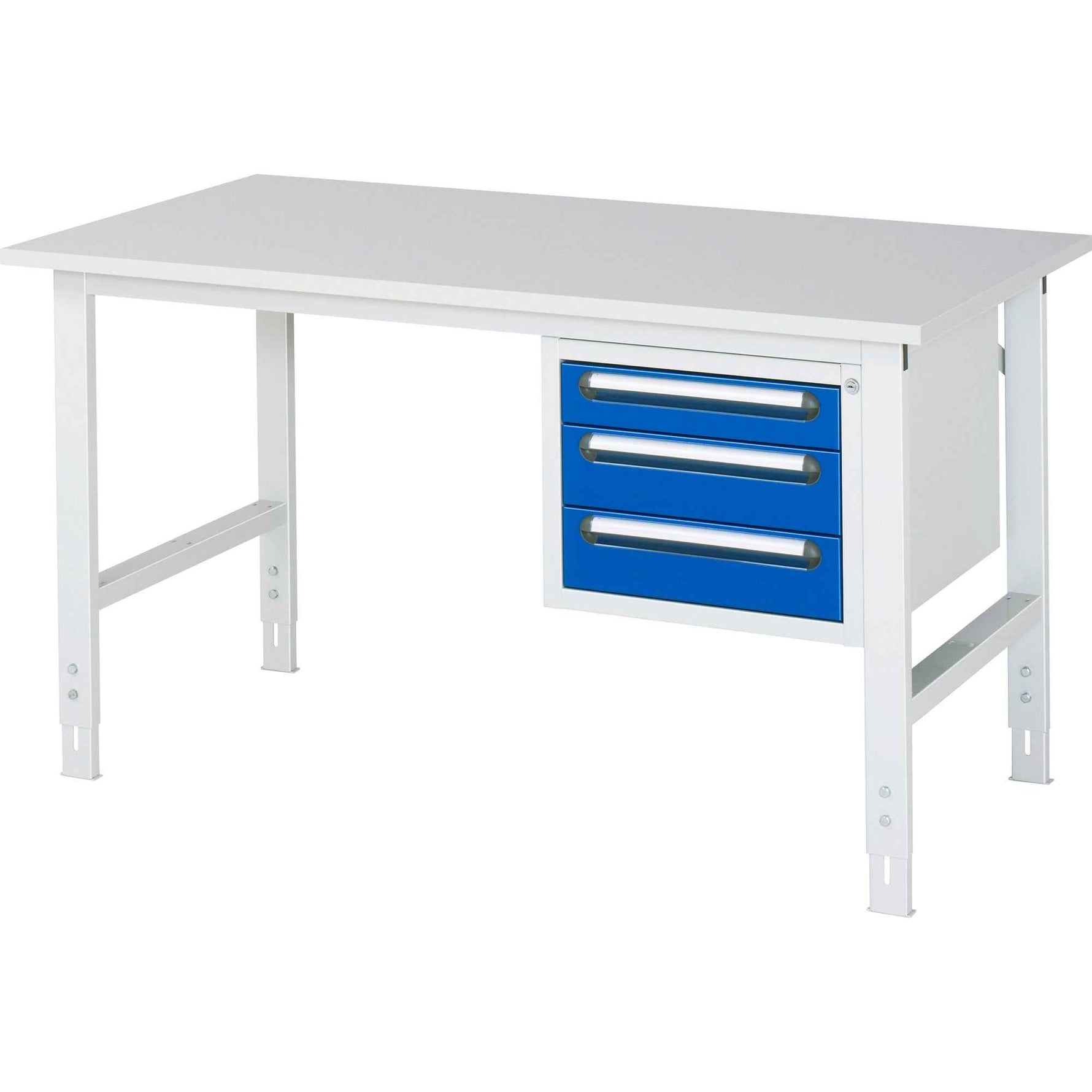 RAU Arbeitstisch Tom 1.500 x 760-1.080 x 800 mm (B x H x T) 22 mm 3 Schubladen