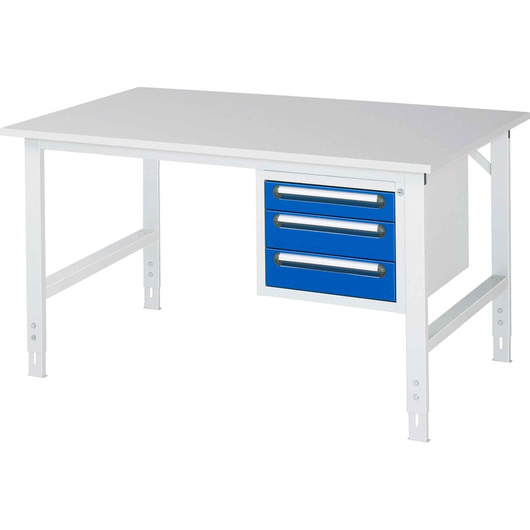 RAU Arbeitstisch Tom 1.500 x 760-1.080 x 1.000 mm (B x H x T) 22 mm 3 Schubladen