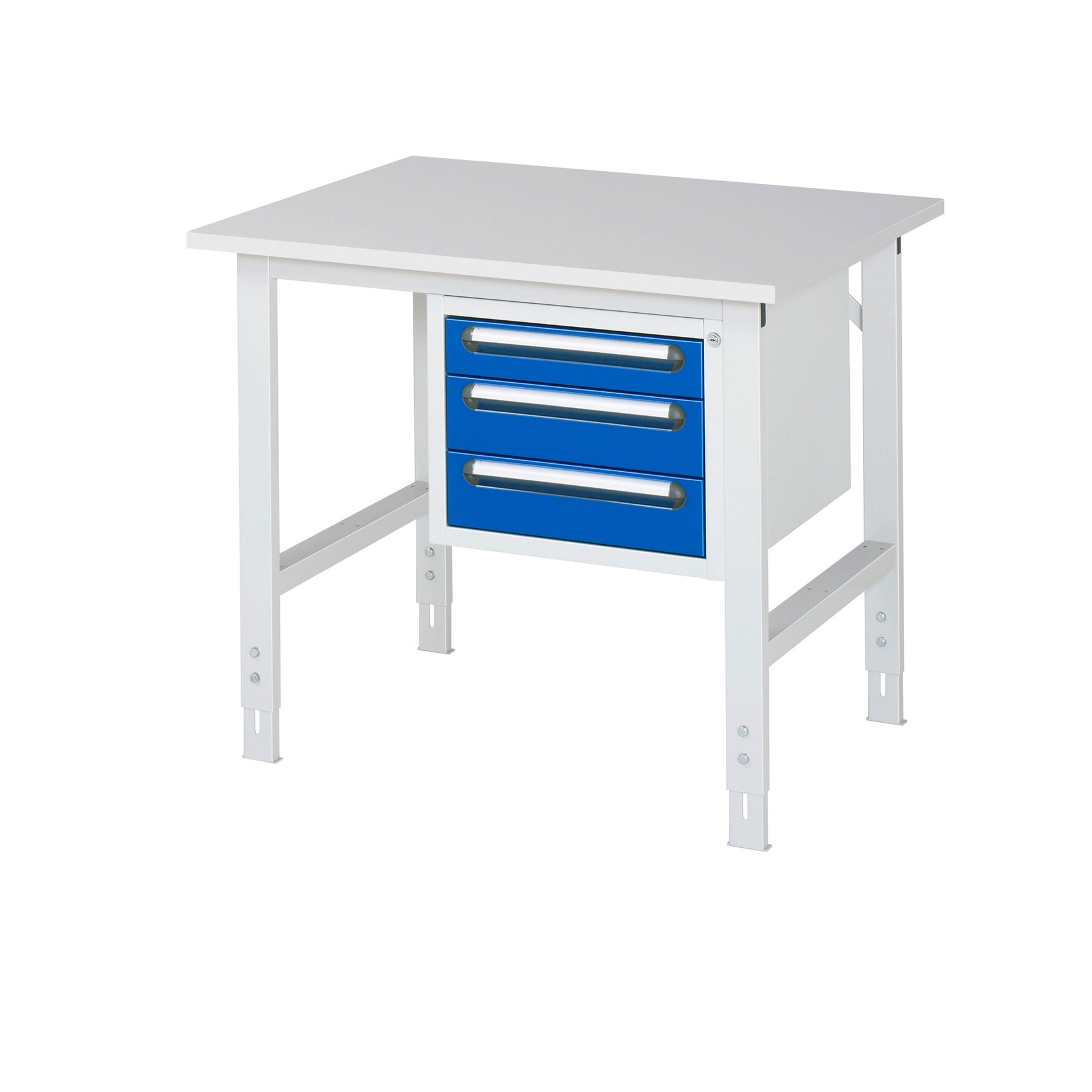 RAU Arbeitstisch Tom 1.000 x 760-1.080 x 800 mm (B x H x T) 22 mm 3 Schubladen