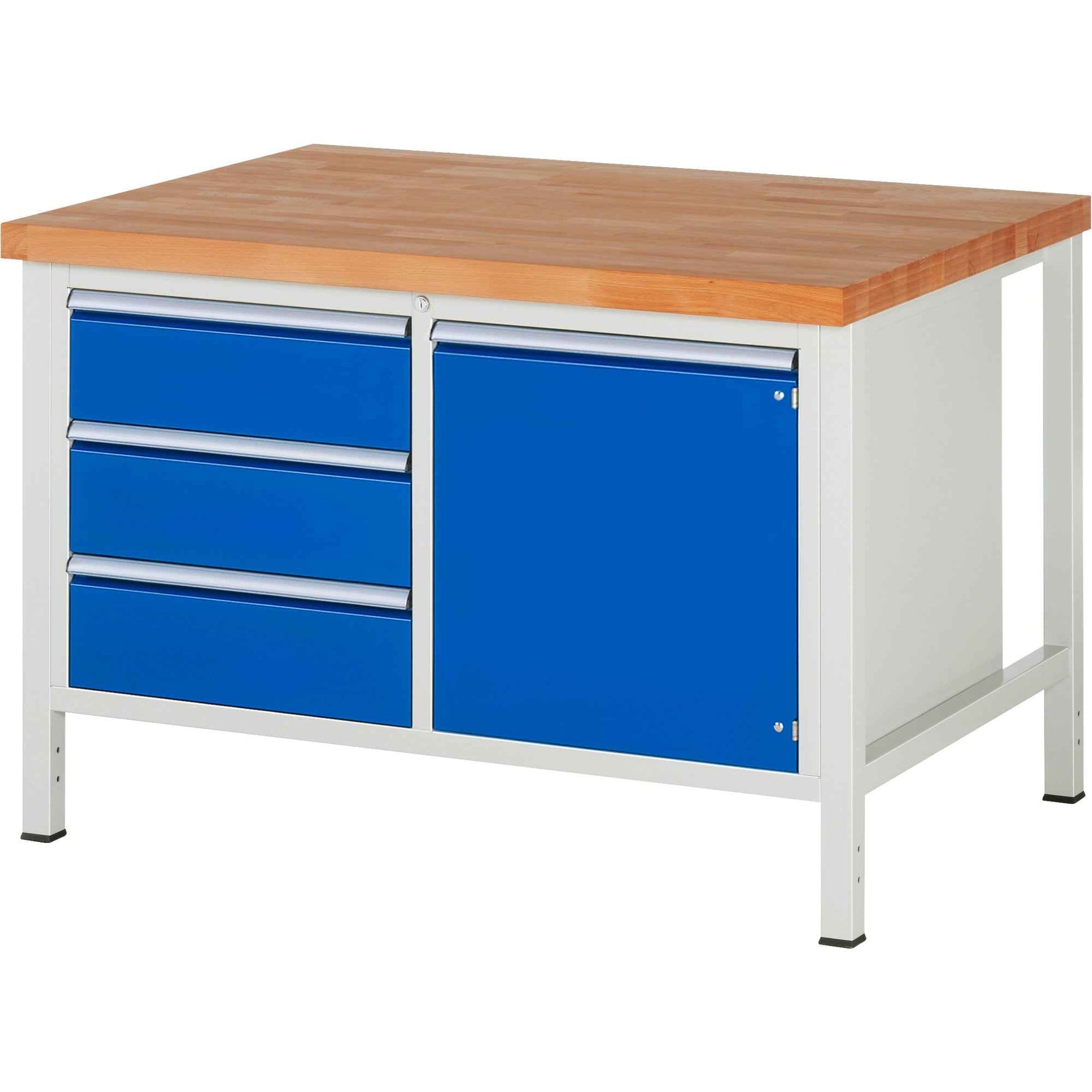 RAU Werkbank 8000 1.250 x 840-1.040 x 900 mm (B x H x T) 3 Schubladen