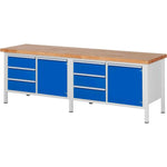 RAU Werkbank 8000 2.500 x 840-1.040 x 700 mm (B x H x T) 6 Schubladen