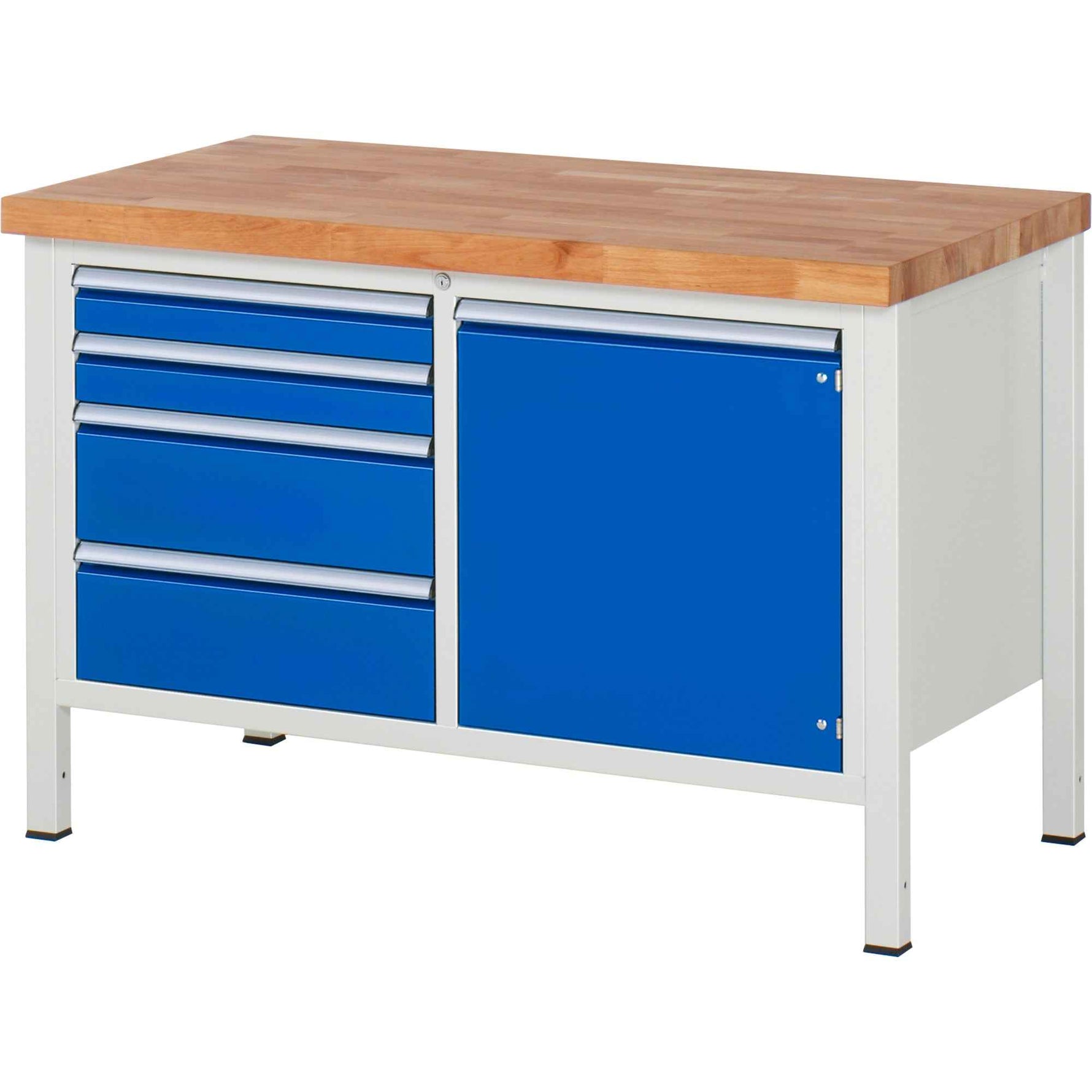 RAU Werkbank 8000 1.250 x 840-1.040 x 700 mm (B x H x T) 4 Schubladen